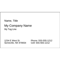 Business Card black & white - (Advanced)